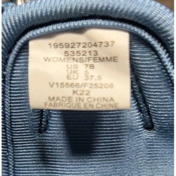 Lands End Sandals Womens 7B Strappy Wedge Comfort Blue Flowers Hook&Loop - Picture 9 of 9